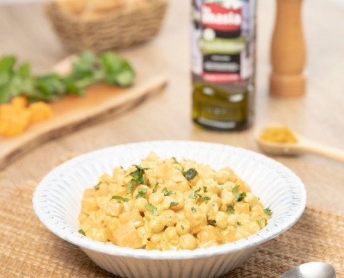 Garbanzos con calabaza al curry