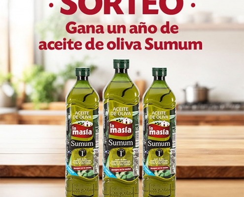 Sorteo La Masía marzo - 1 año de aceite de oliva Sumum