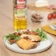 Cachopo de pollo con jamón, brie y cebolla caramelizada