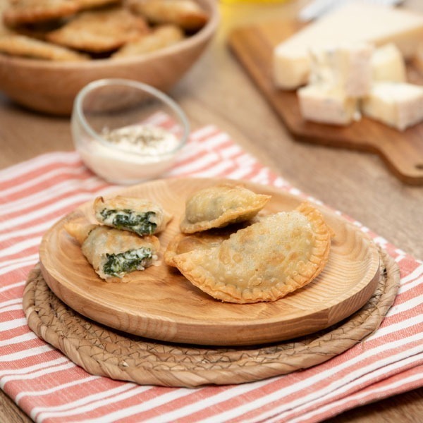 Empanadillas de espinacas a los 4 quesos