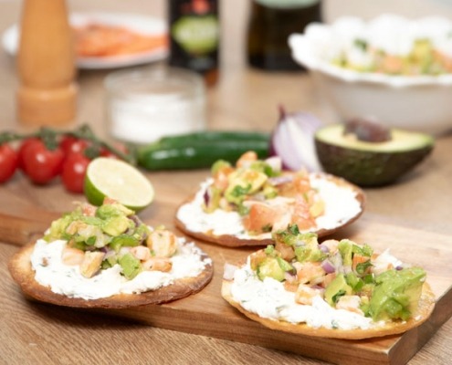 Tosta de ceviche picantón