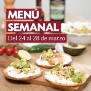Menú semanal del 24 al 28 de marzo