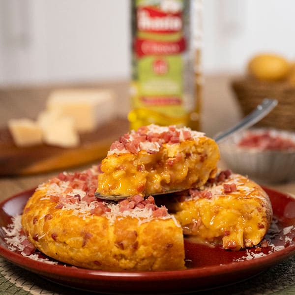 Tortilla de patatas carbonara