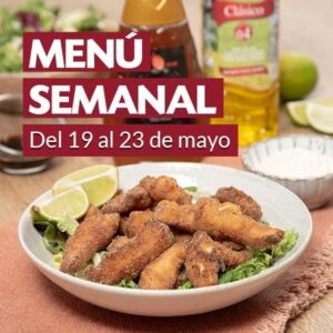 Menú semanal del 19 al 23 de mayo