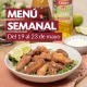 Menú semanal del 19 al 23 de mayo