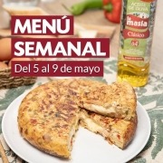Menú semanal del 5 al 9 de mayo