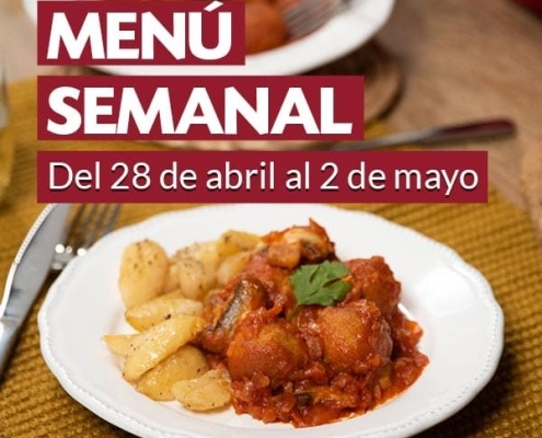 Menú semanal del 28 de abril al 2 de mayo