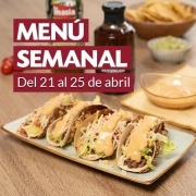 Menú semanal del 21 al 25 de abril