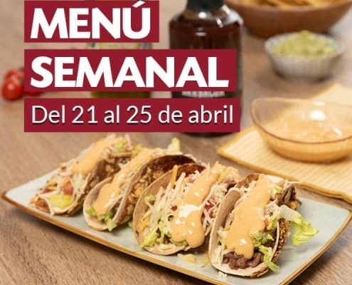 Menú semanal del 21 al 25 de abril
