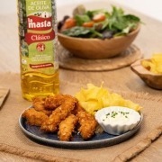 Receta casera de Bastones de pollo súper crujiente con queso