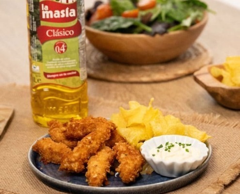 Receta casera de Bastones de pollo súper crujiente con queso