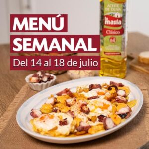 Menú semanal del 14 al 18 de julio