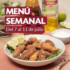 Menú semanal del 7 al 11 de julio