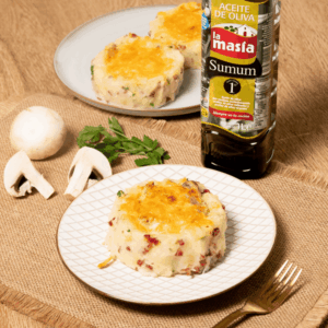 Receta casera de Nidos de patata y champiñones