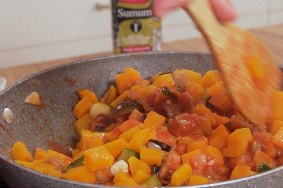 Receta casera de Pisto andaluz. Integramos todo
